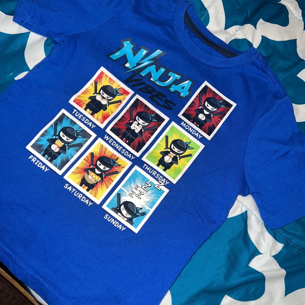 Blue Ninja Vibes Graphic T-Shirt